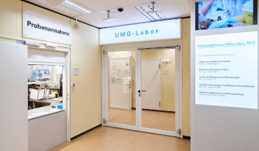 Eingang des UMG-Labors