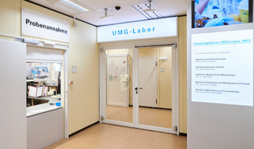 Eingang des UMG-Labors